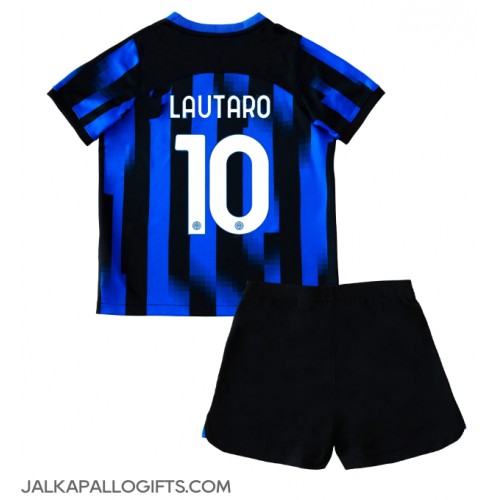 Inter Milan Lautaro Martinez #10 Koti Peliasu Lasten 2023-24 Lyhythihainen (+ Lyhyet housut)